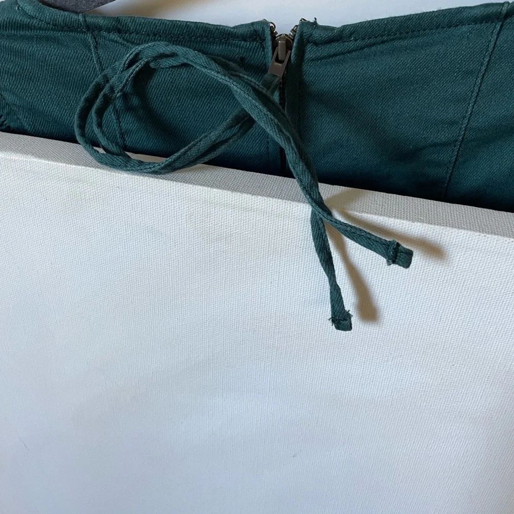 Ulla Johnson Malie Denim Top in Teal Size 2 - Picture 9 of 16